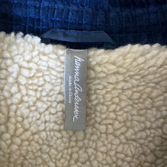 EUC Hanna Andersson Royal Corduroy Sherpa Lined Button Down Jacket - Picture 7 of 9